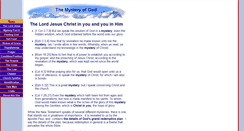 Desktop Screenshot of mysteryofgod.net